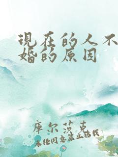 现在的人不想结婚的原因