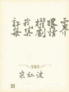 许我耀眼电视剧每集剧情介绍