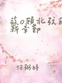 苏o顾北弦的最新章节