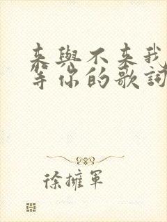 来与不来我都在等你的歌词