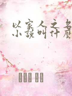 以家人之名原著小说叫什么名字
