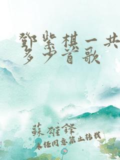 邓紫棋一共翻唱多少首歌