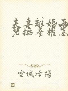 夫妻离婚两个女儿抚养权怎么判