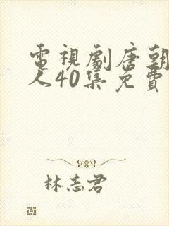 电视剧唐朝好男人40集免费播放