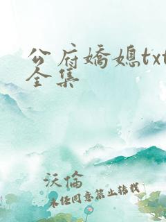 公府娇媳txt全集