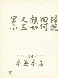 男人想回归家庭小三如何挽回