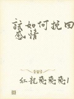 该如何挽回婚姻 感情