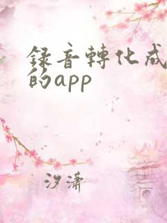 录音转化成文字的app