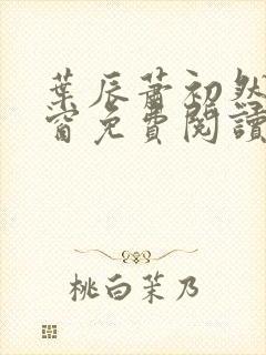 叶辰萧初然无弹窗免费阅读