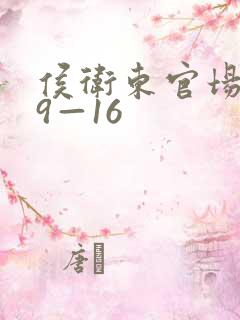 侯卫东官场笔记9—16