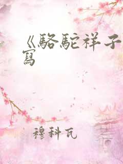 《骆驼祥子》续写