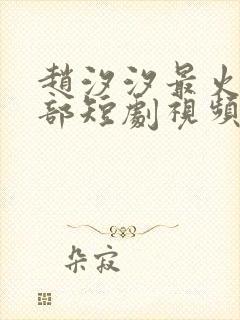 赵汐汐最火的十部短剧视频