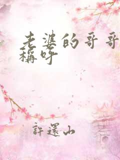 老婆的哥哥怎么称呼