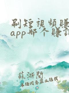 刷短视频赚钱的app哪个赚钱快