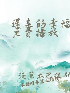 迟来的幸福短剧免费播放