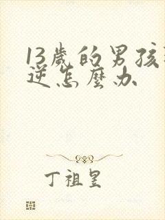 13岁的男孩叛逆怎么办