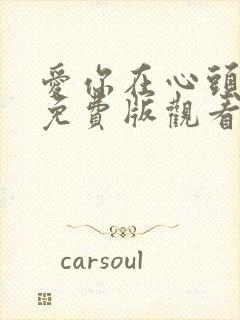 爱你在心头短剧免费版观看