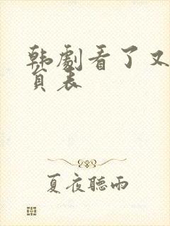 韩剧看了又看演员表