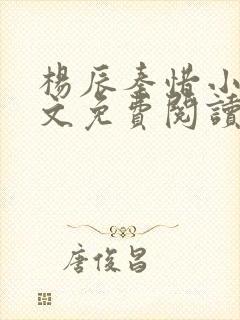 杨辰秦惜小说全文免费阅读无弹窗