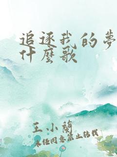 追逐我的梦想是什么歌