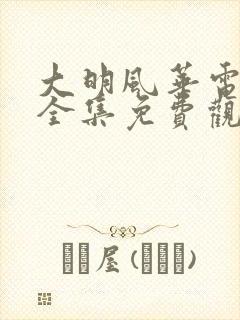 大明风华电视剧全集免费观看高清