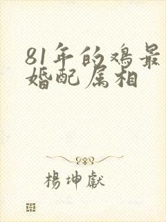 81年的鸡最佳婚配属相
