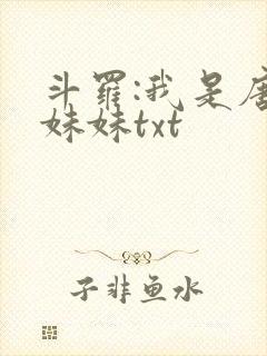 斗罗:我是唐三妹妹txt