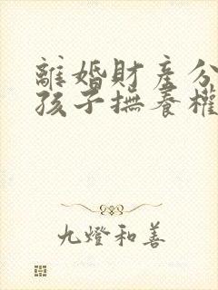 离婚财产分割及孩子抚养权