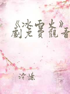 《冰雨火》电视剧免费观看完整版
