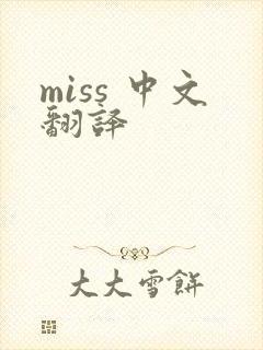 miss 中文翻译