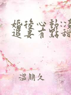 婚后心动:凌总追妻有点甜的小说
