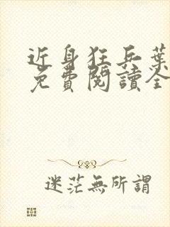 近身狂兵叶军浪免费阅读全文