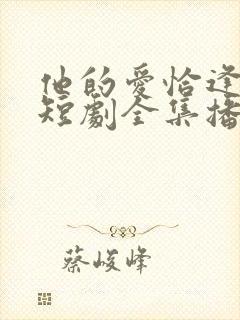 他的爱恰逢其时短剧全集播放