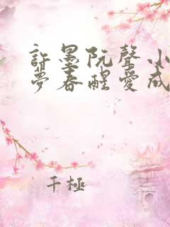 许墨阮声小说雪梦春醒爱成殇