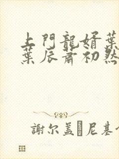 上门龙婿叶辰 叶辰萧初然最新