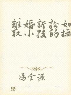 离婚诉讼如何争取小孩的抚养权