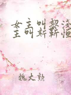 女主叫黎浅洛男主叫斯靳恒的小说