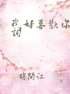 我好喜欢你 歌词