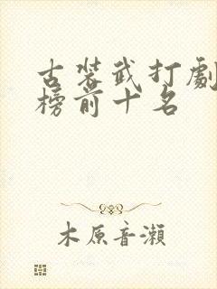 古装武打剧排行榜前十名