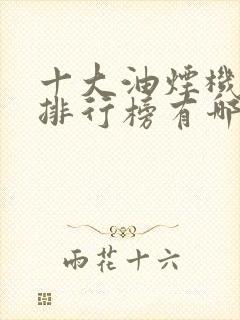 十大油烟机品牌排行榜有哪十个