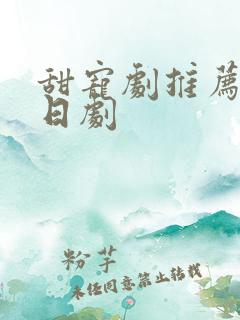 甜宠剧推荐巨甜日剧