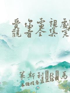 爱你电视剧免费观看全集完整版