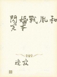 闪婚战胤和海彤完本