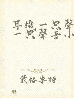 耳机一只声音大一只声音小怎么办