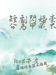 短剧闪婚豪门老公马甲藏不住