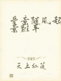 爱意随风起风起意难平