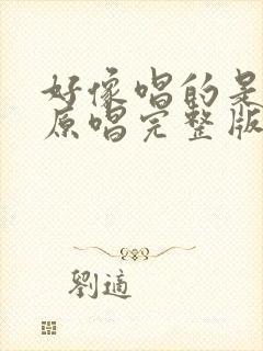 好像唱的是自己原唱完整版