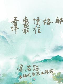 看车价格哪个软件最准