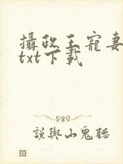 摄政王宠妻日常txt下载