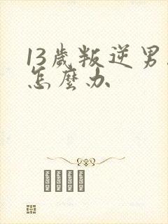 13岁叛逆男孩怎么办